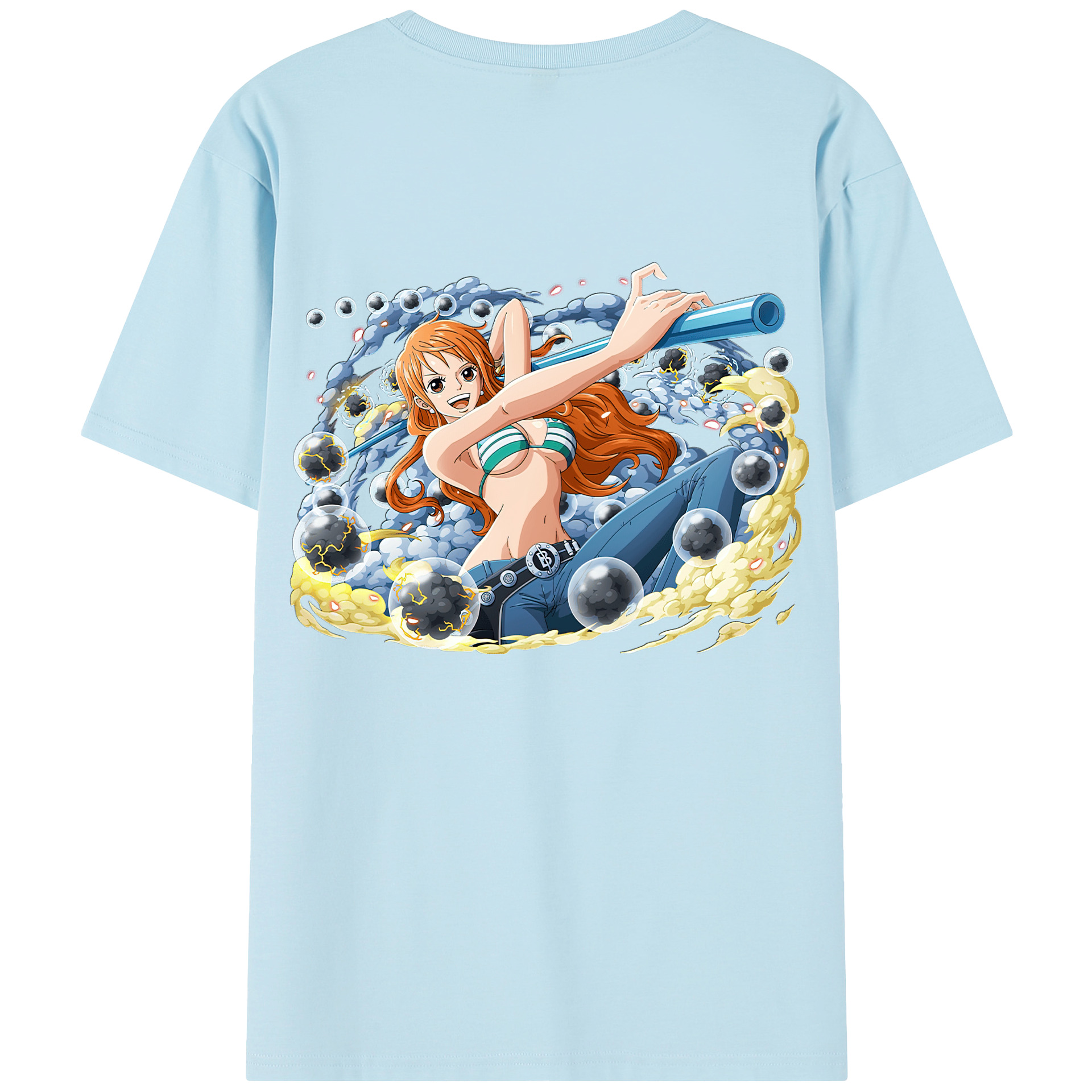 ワンピース ナミ ONE PIECE Nami 綿100％半袖Tシャツ（背面プリント）